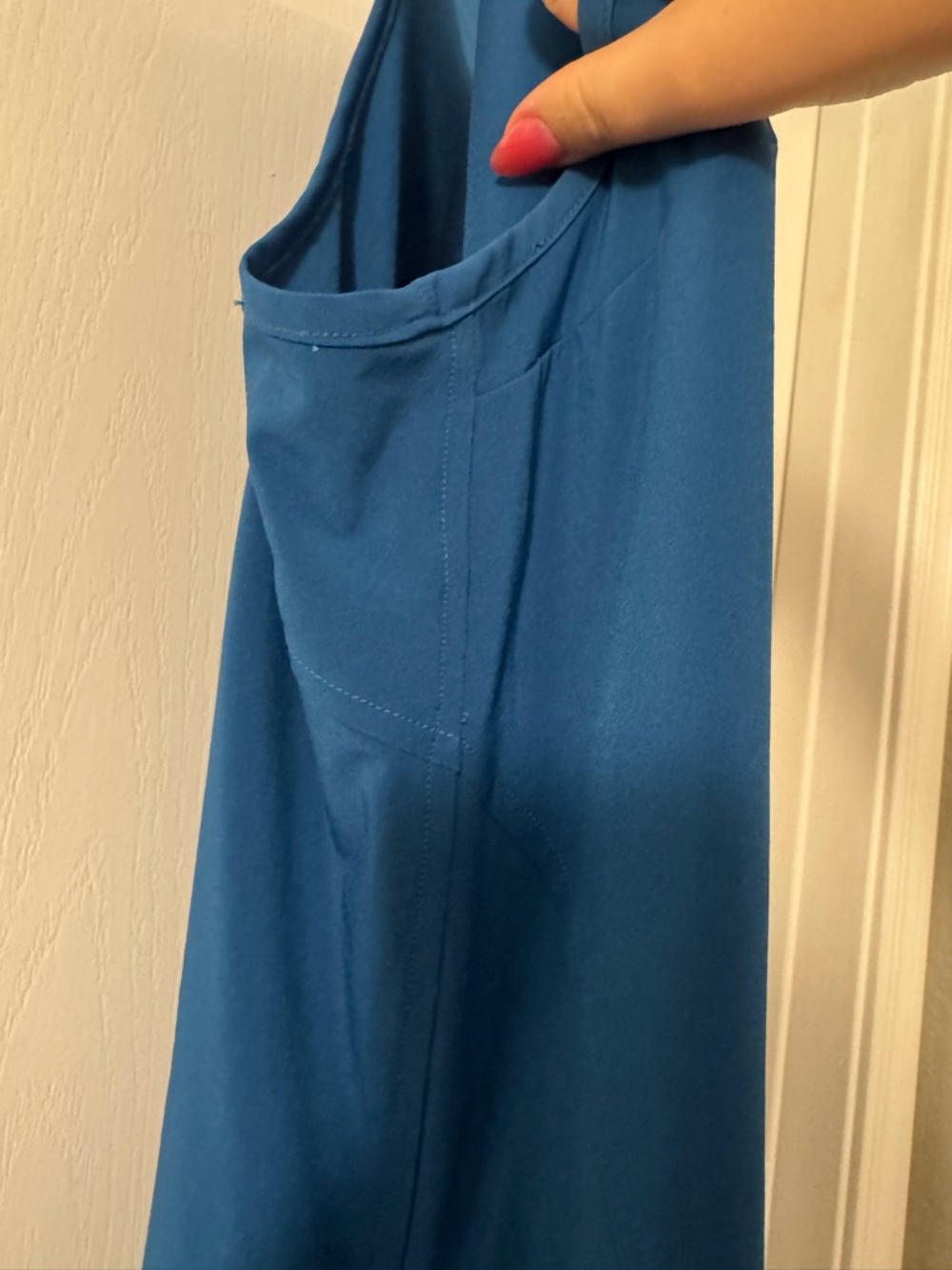 Athleta Presidio Traveler Teal-Blue Scoop Neck Tank Dress - Picture 5 of 11